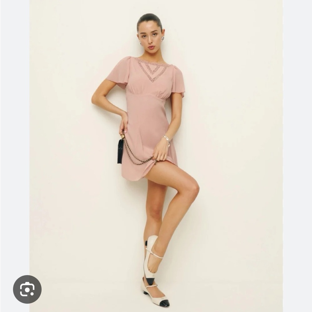 Reformation Malena Pink Mini Dress - Picture 3 of 8
